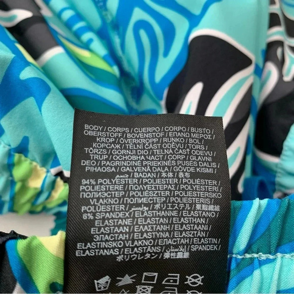 Hurley Board Shorts Men Large Blue Tropical Print Stretch Pockets Surf Swim - Picture 9 of 11